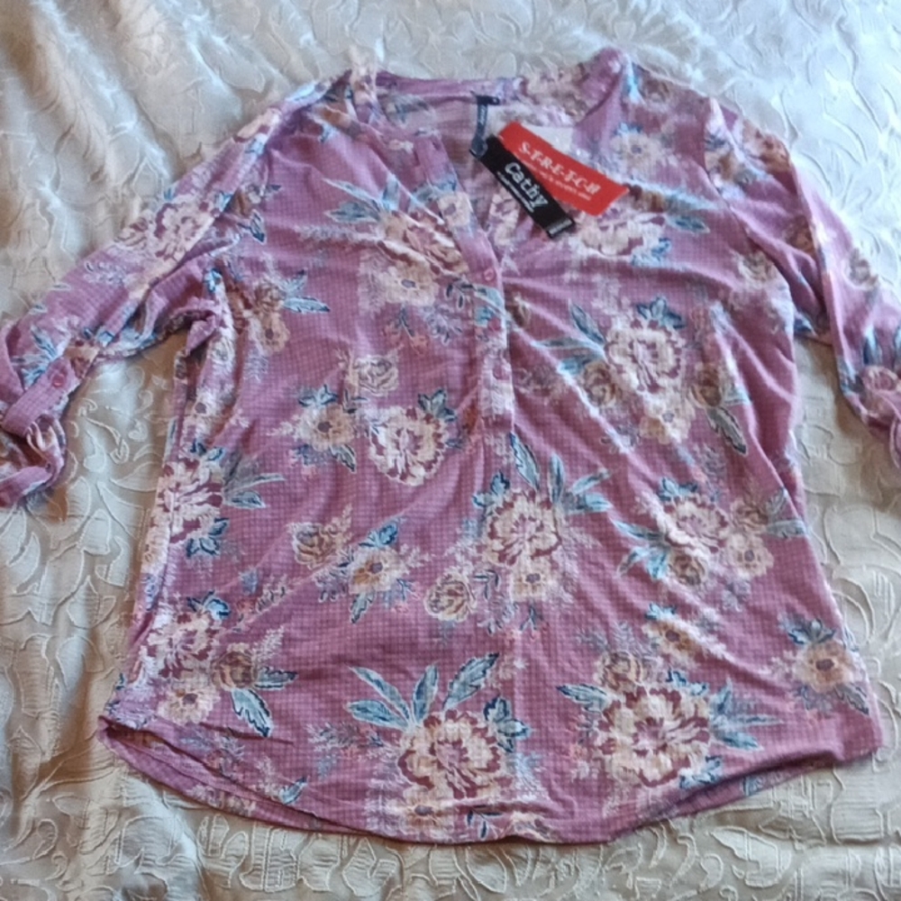 Cathy Pink Floral Women's Blouse